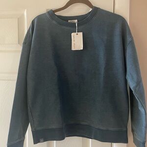 NEW Barefoot Dreams Womens Indigo Knit Pullover; Small